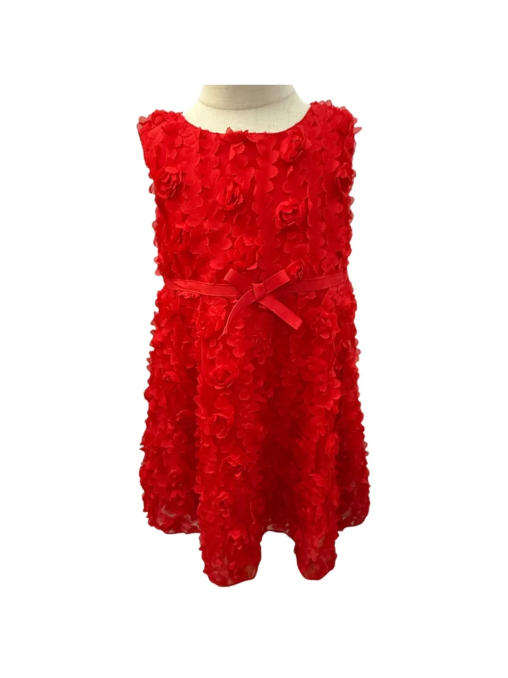 BabyGap Girls Red 3D Rosette Party Dress, Size 5